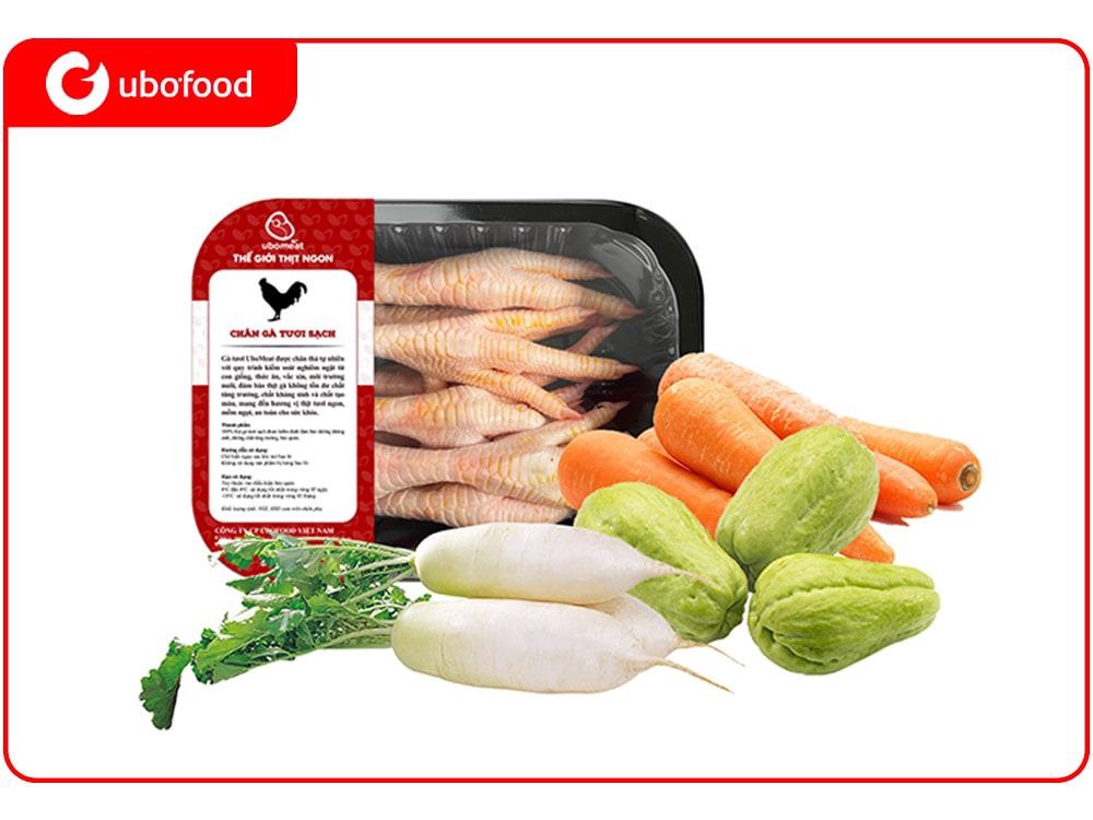  Combo Flash sale 4: 01 Hộp Chân Gà Tươi Sạch Ubomeat 400g + 1kg rau dền hữu cơ 
