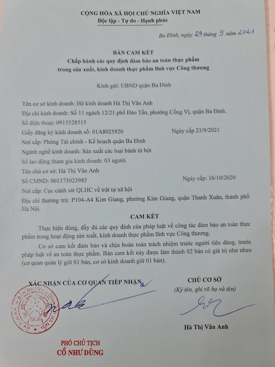 Bản cam kết